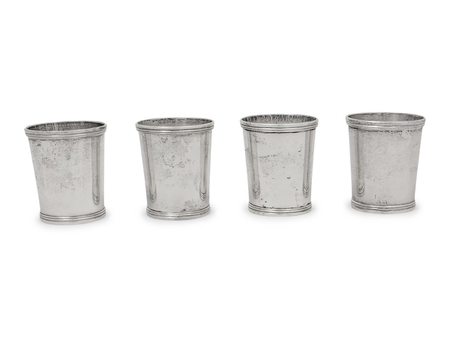 A Set of Four Mexican Silver Julep Cups