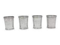 A Set of Four Mexican Silver Julep Cups