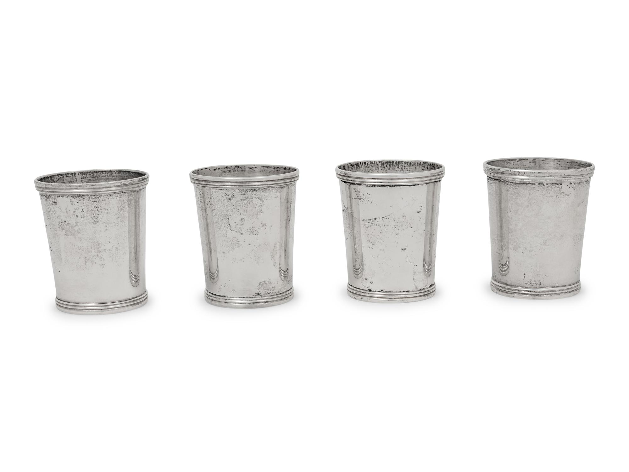 A Set of Four Mexican Silver Julep Cups