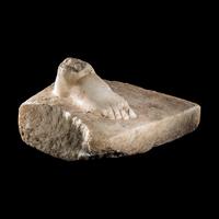 A Roman Marble Base Fragment with a Right Foot