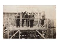 [OUTLAWS]. A pair of real photo postcards showing the hanging of Thomas Edward "Black Jack" Ketchum. [April 1901].