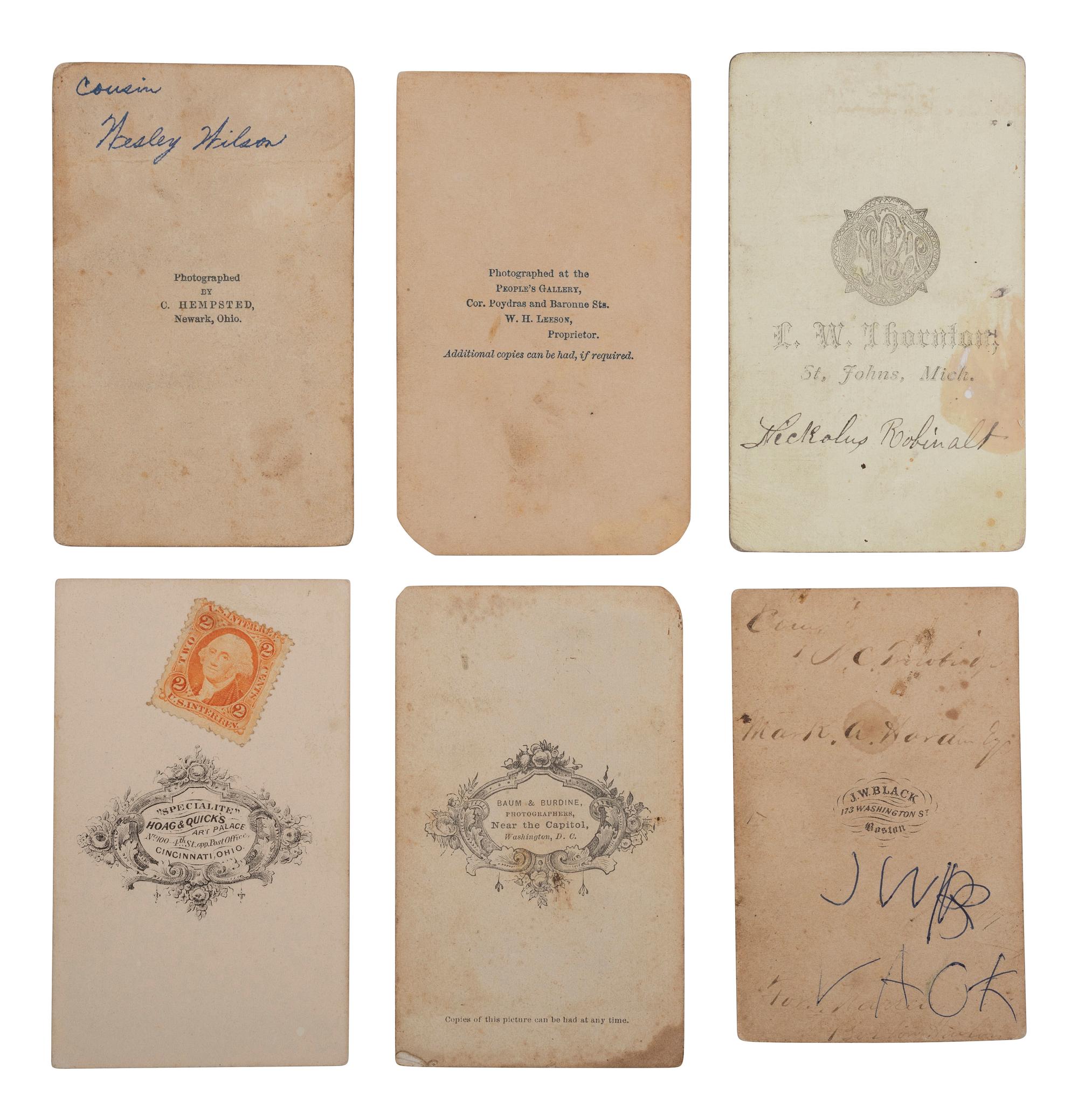 [CIVIL WAR]. A group of 19 CDVs of Union officers and enlistedmen, some identified.