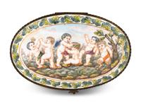 A Capodimonte Porcelain Table Casket