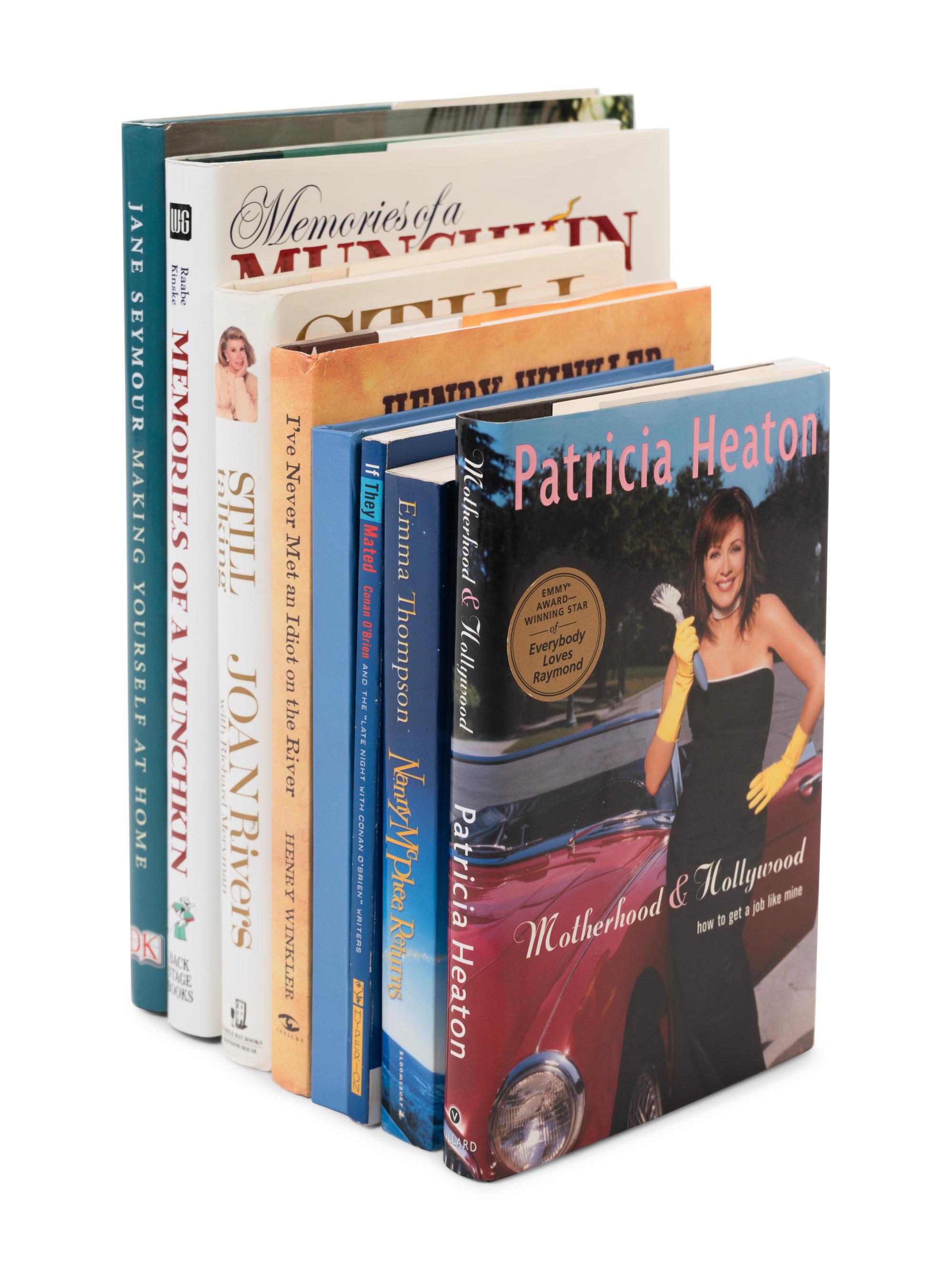 (Celebrity Books) A group of 8 autographed books from movie and TV stars, comprising:
