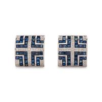 SAPPHIRE AND DIAMOND EARCLIPS
