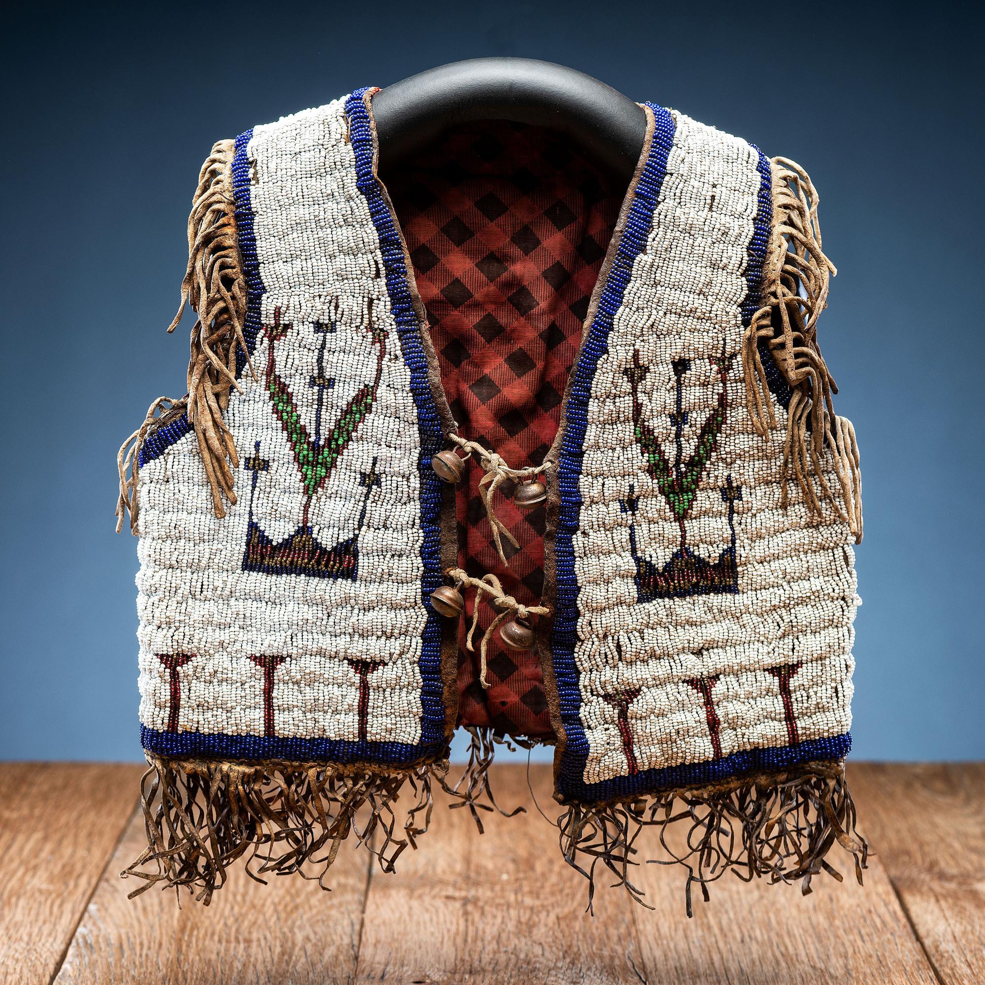 Sioux Child's Beaded Hide Vest