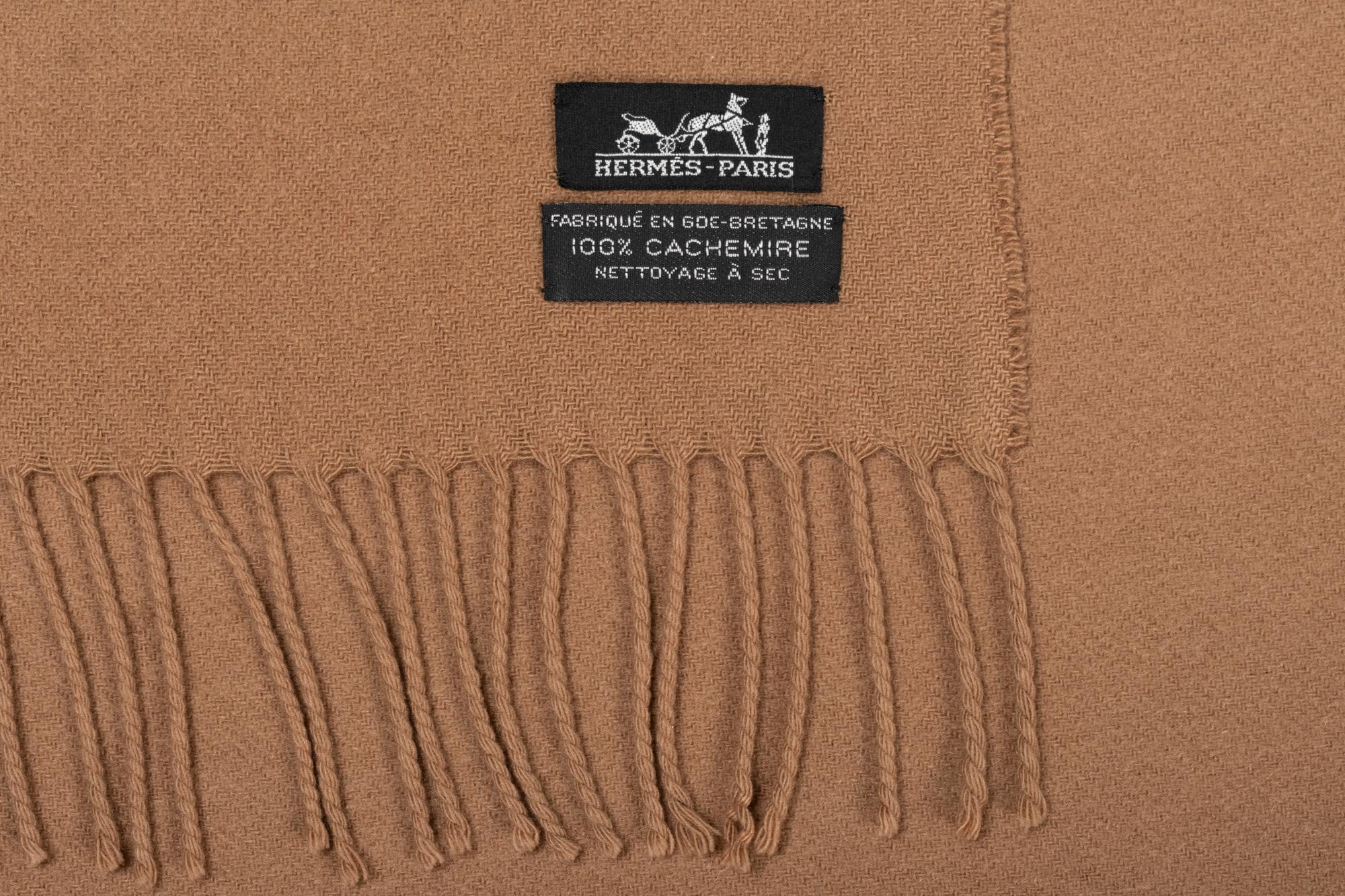 Hermès Cashmere Fringed Wrap