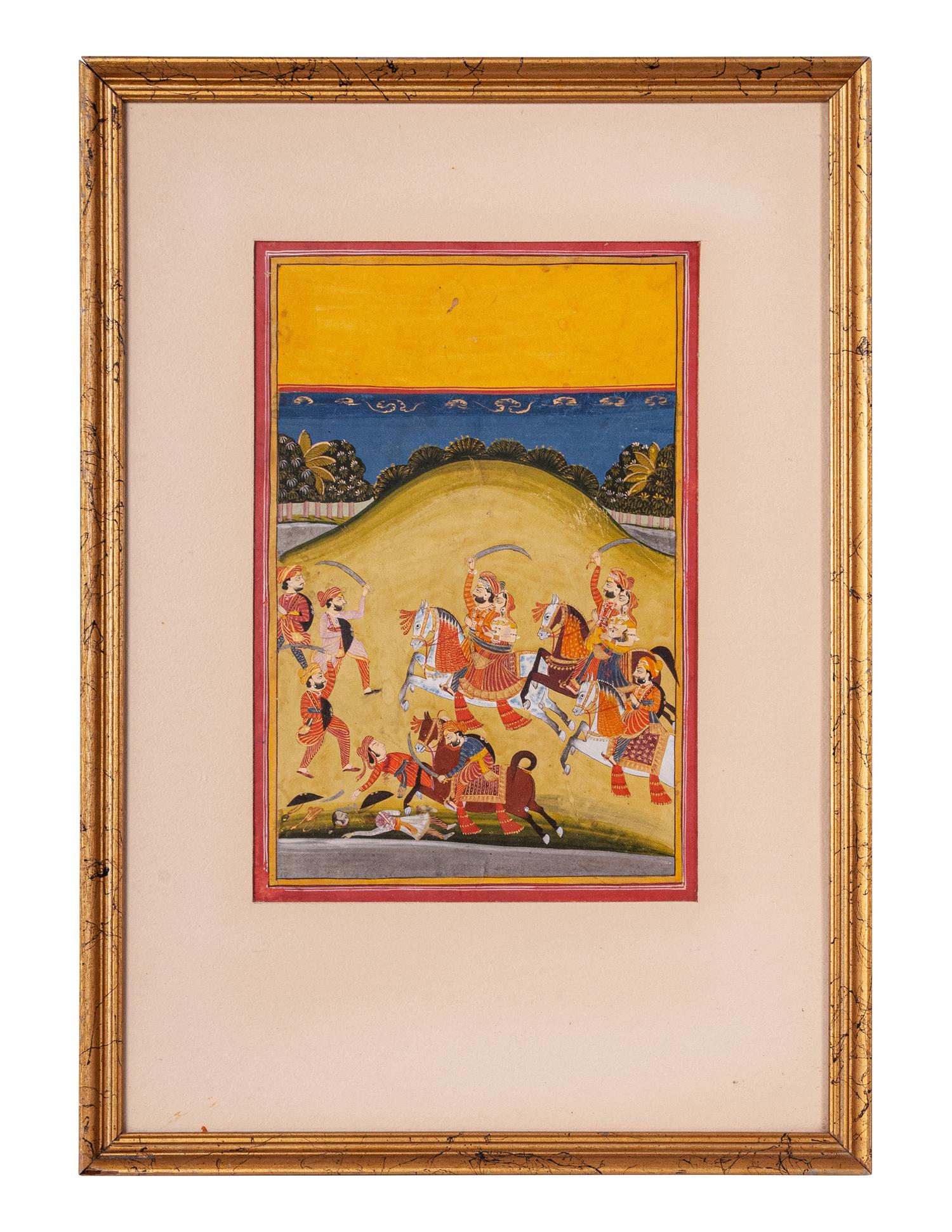 Three Indian Miniature Paintings