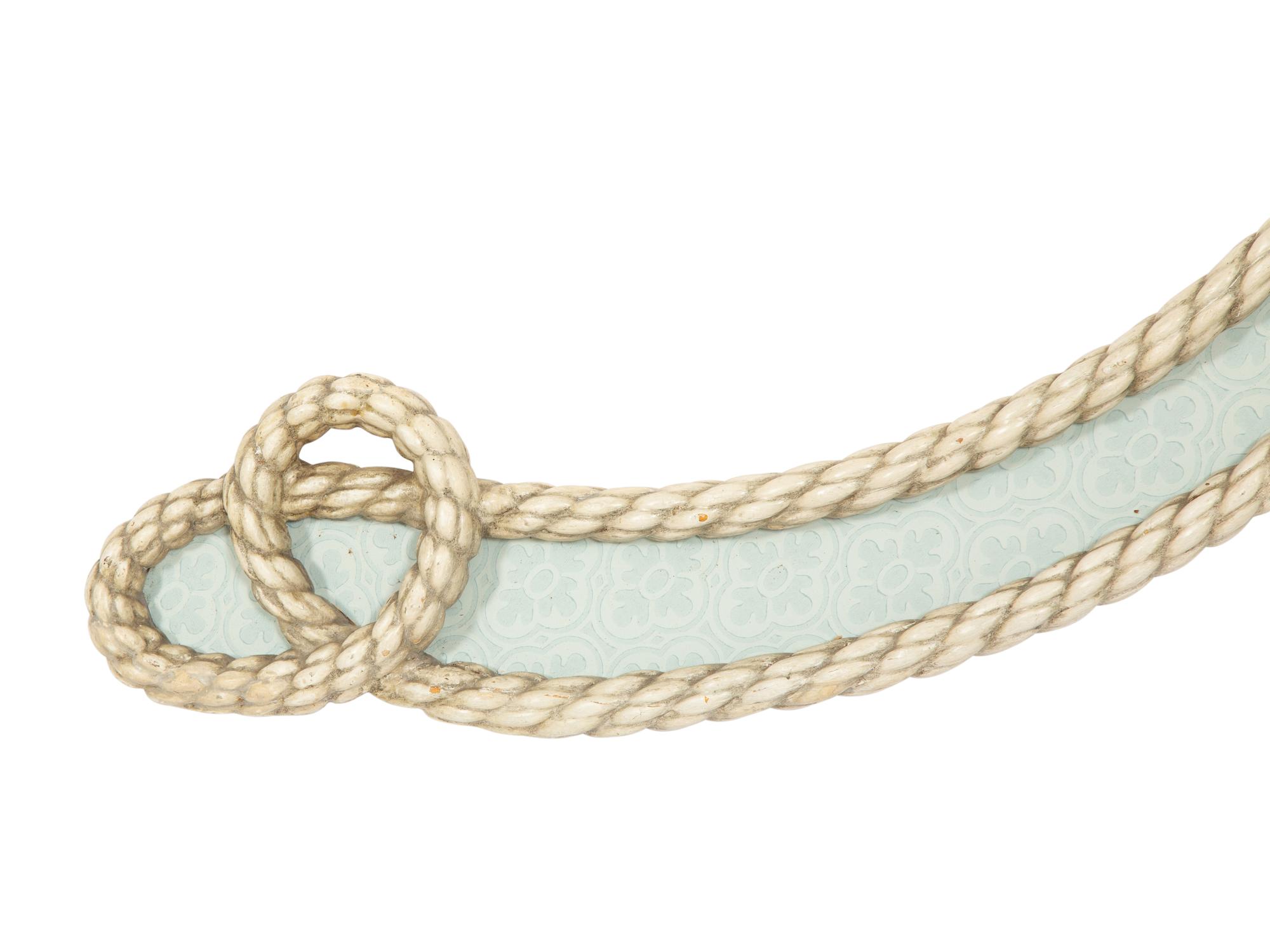 A White-Painted Carved Rope-Motif Transom Ornament