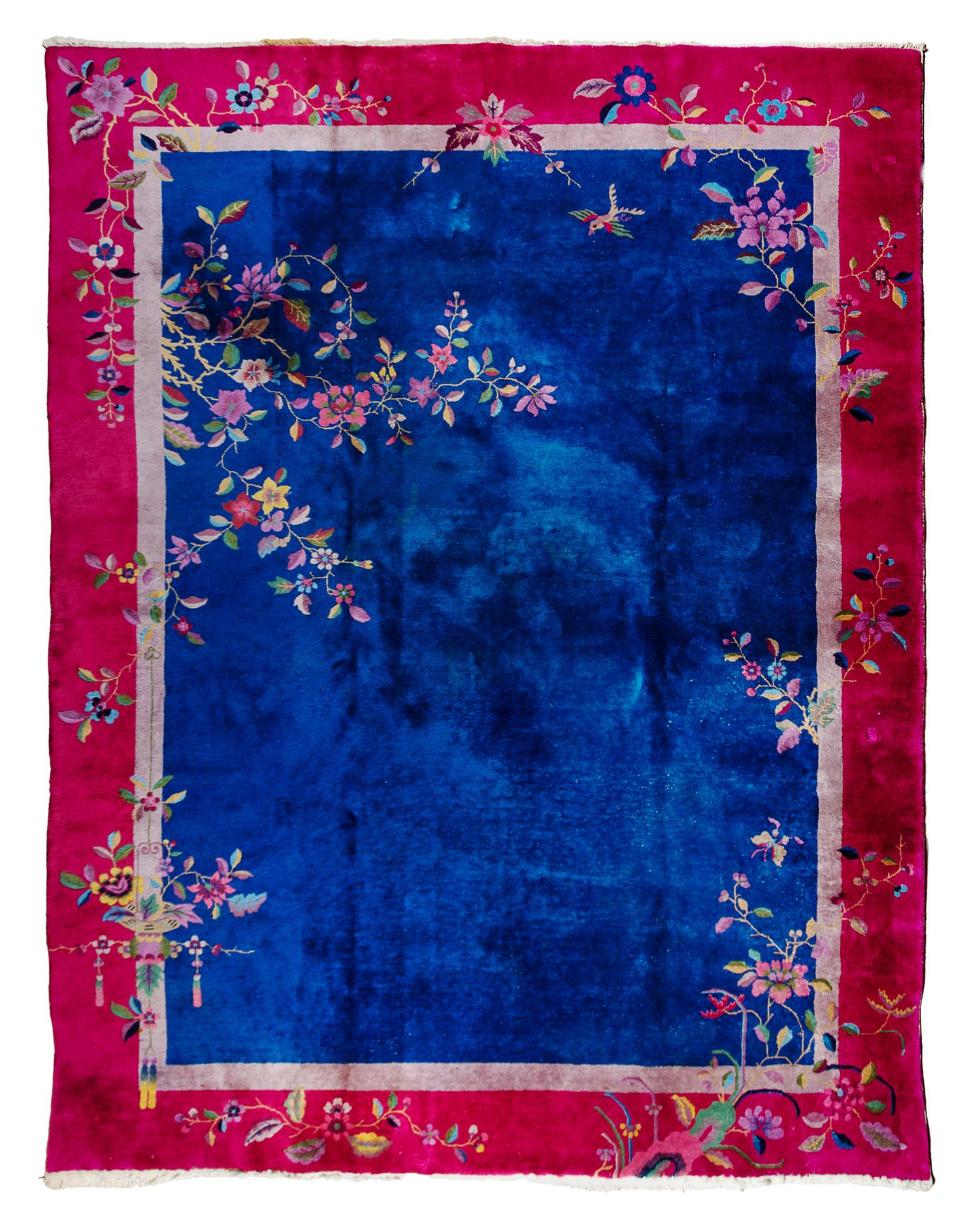 A Chinese Wool and Silk Rug