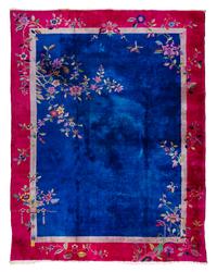 A Chinese Wool and Silk Rug
