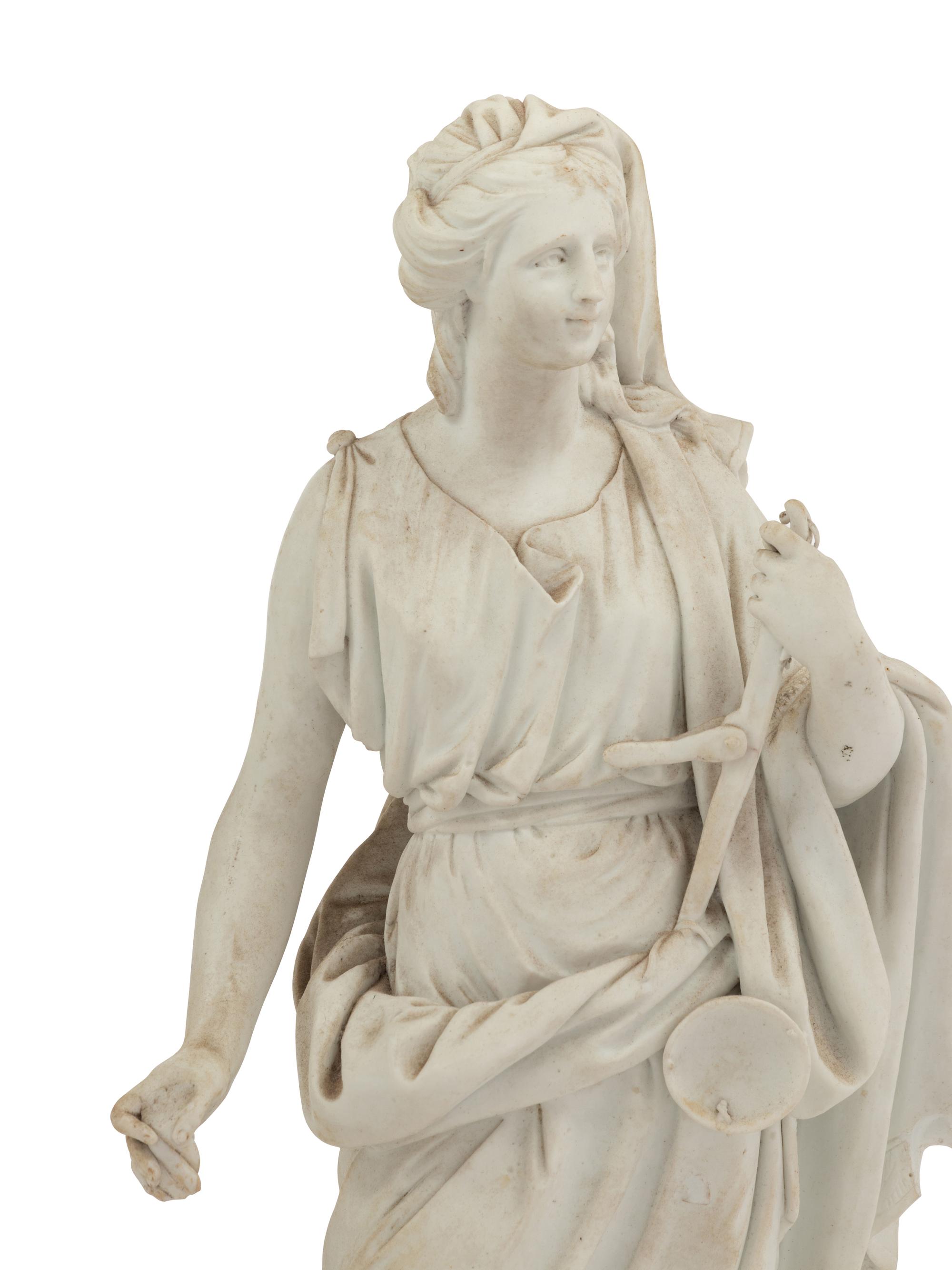 Two French Bisque Porcelain Figures