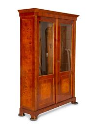 An Austrian Biedermeier Inlaid Walnut Bibliotheque — Mid-19th Century