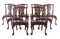 A Set of Eight George III Style Mahogany Dining Chairs