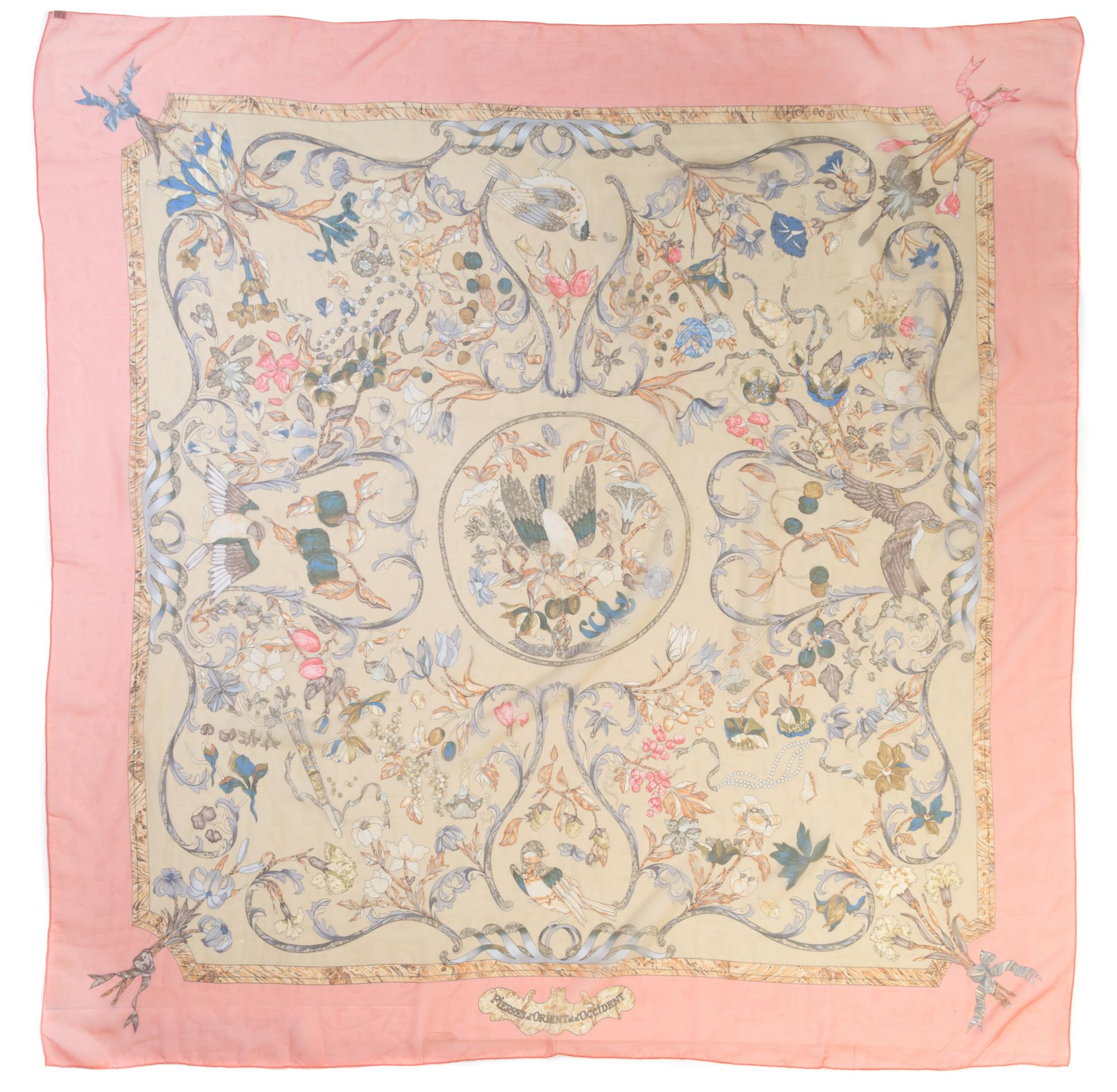 An Hermes 140cm Silk Sheer Shawl,
