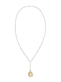 SOPHIA D., YELLOW DIAMOND, DIAMOND, AND PLATINUM LAVALIER NECKLACE