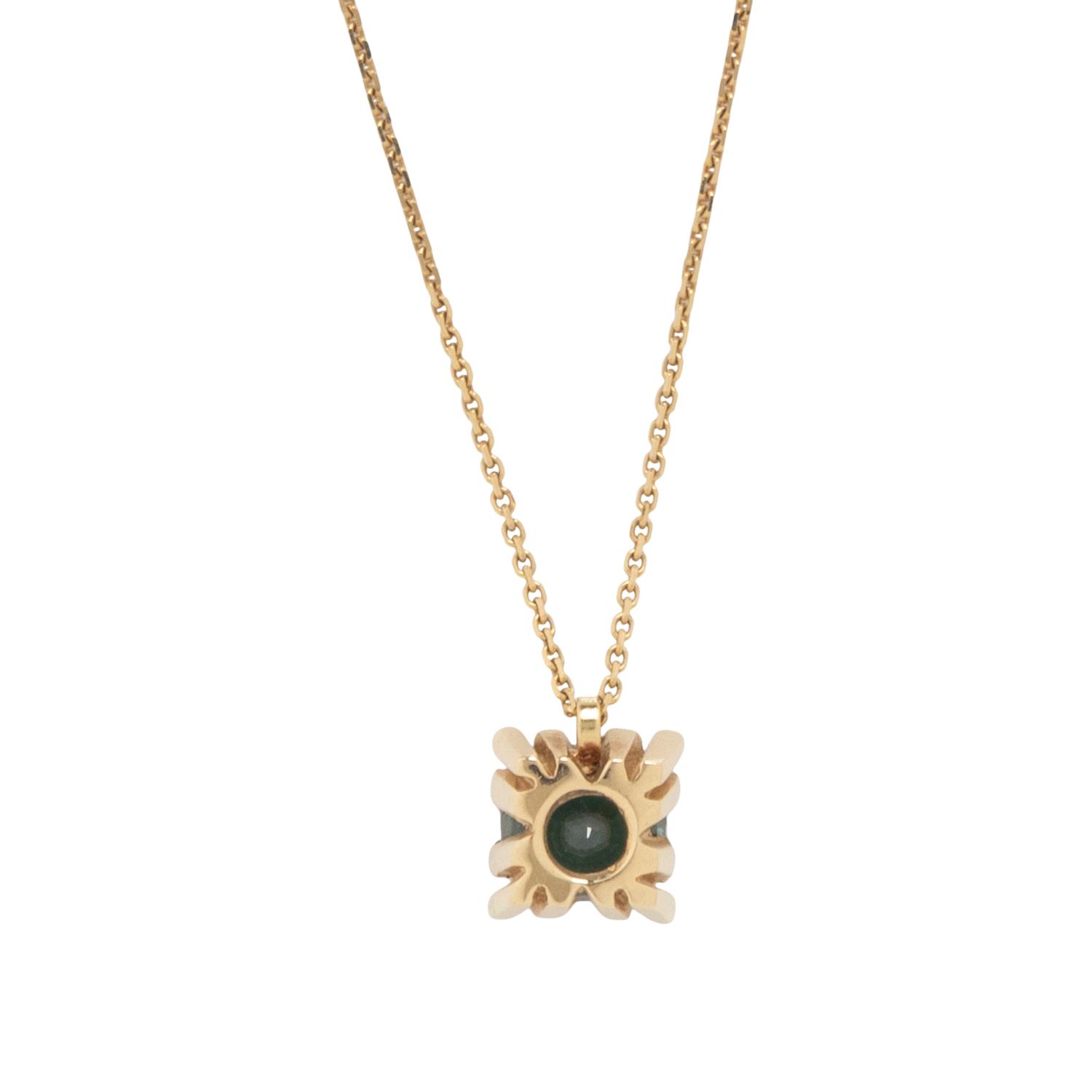 ZIRCON AND DIAMOND PENDANT NECKLACE