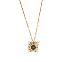 ZIRCON AND DIAMOND PENDANT NECKLACE