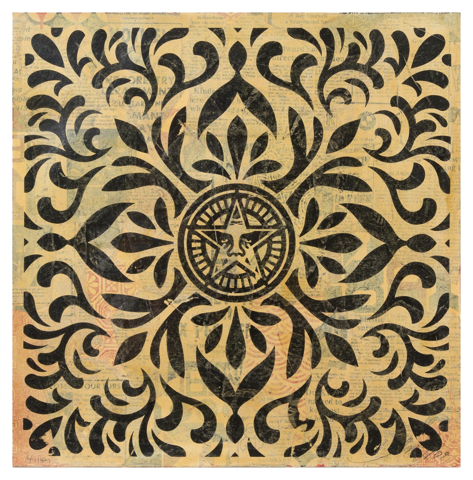 Shepard Fairey, (American, b. 1970), Japanese Star HPM Collage (Black)