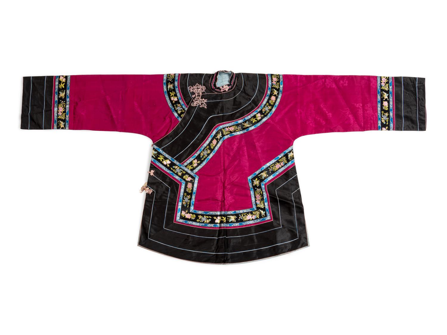 Two Chinese Silk Damask Lady's Jackets