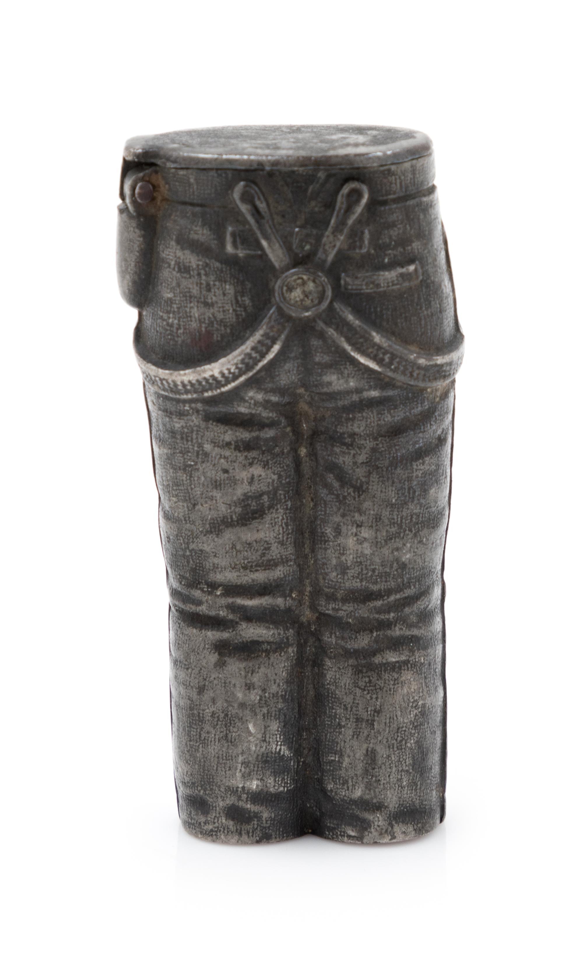 A Mixed Metal Novelty Match Safe Height 3 inches. — LATE 19TH CENTURY