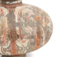 A Han Style Pottery Cocoon Vase