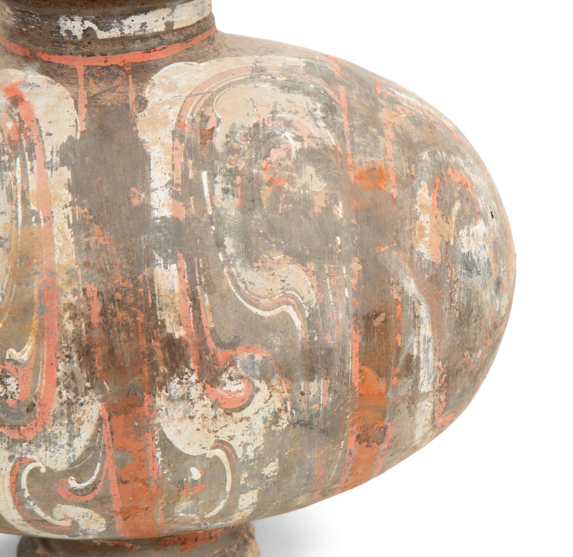A Han Style Pottery Cocoon Vase