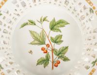 A Royal Copenhagen Flora Danica Porcelain Reticulated Bowl