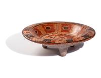 A Maya Polychrome Tripod Bowl