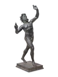 An Italian Grand Tour Bronze of the Dancing Faun of Pompeii