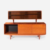 Henry Rosengren Hansen A Credenza Cabinet and Hutch, Dyrlund, Denmark, circa 1960s