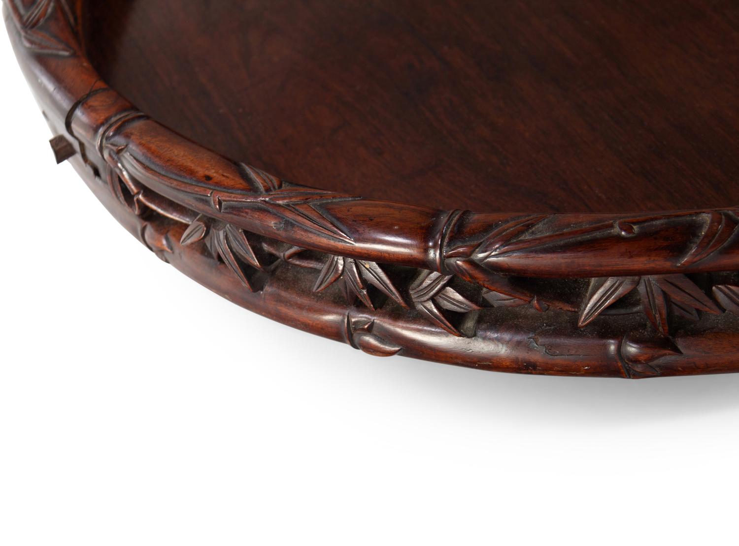 A Huanghuali Wood Circular Tray
