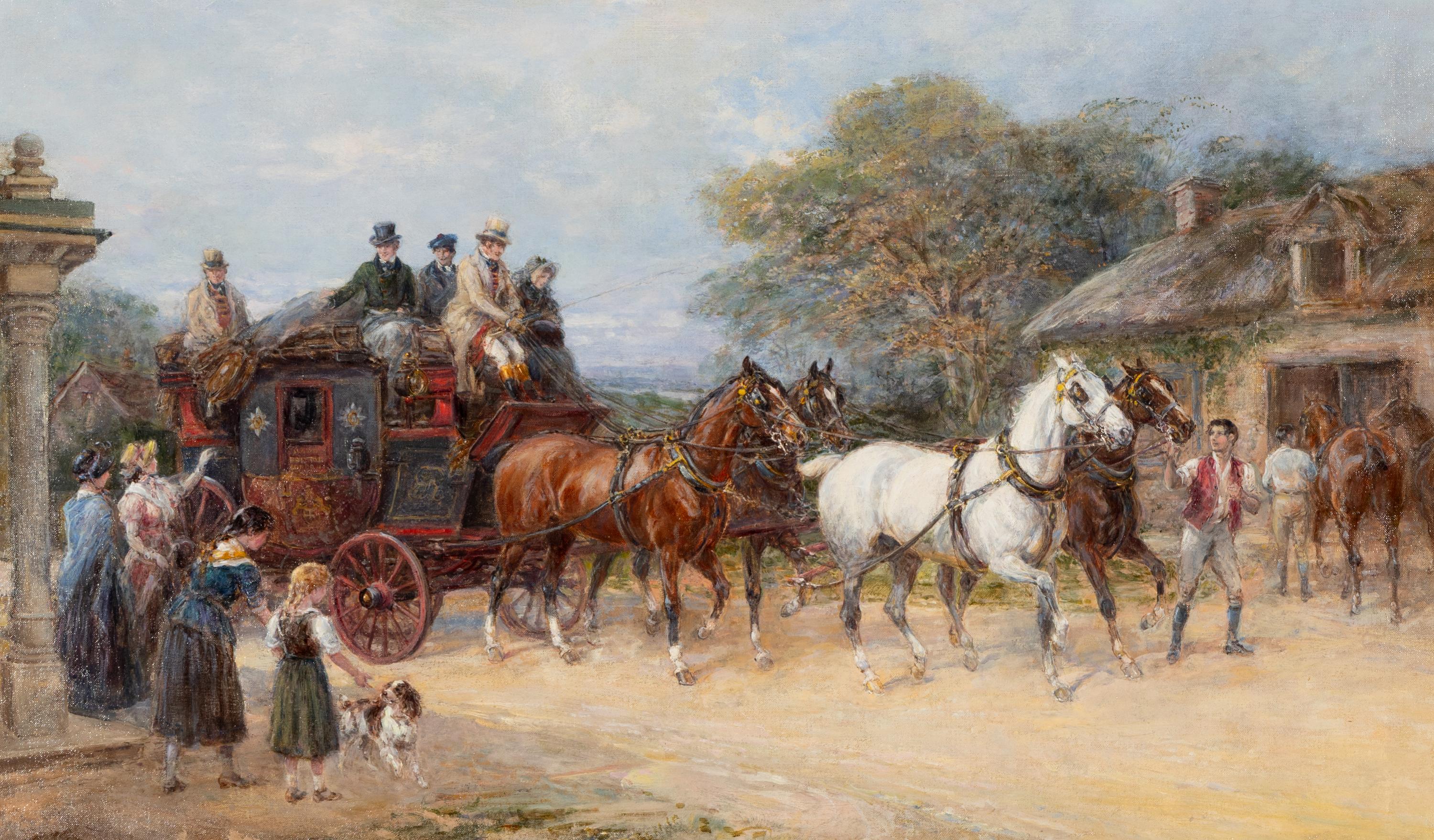 Heywood Hardy (British, 1843-1933) — The Bath to London Coach