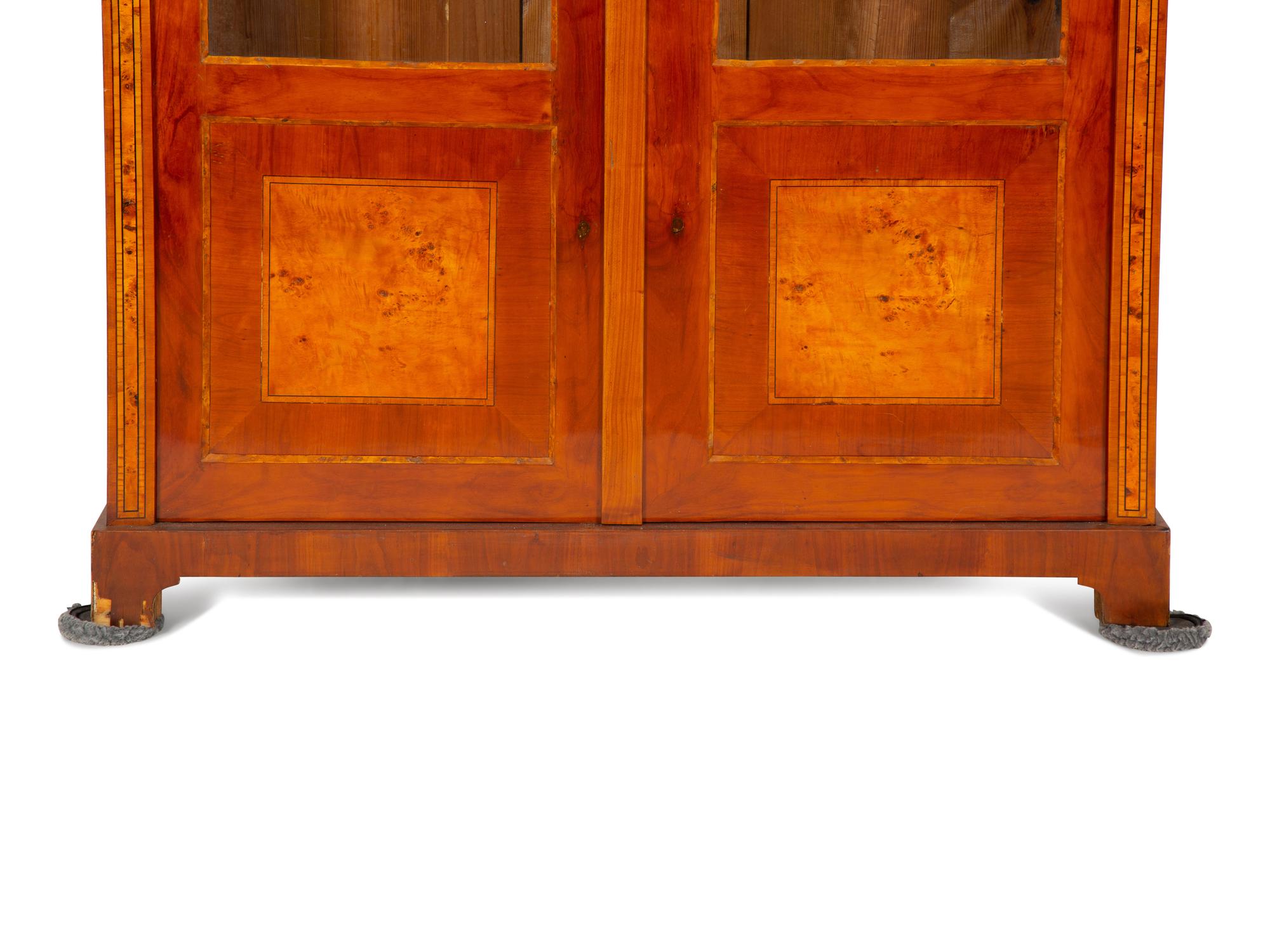 An Austrian Biedermeier Inlaid Walnut Bibliotheque — Mid-19th Century