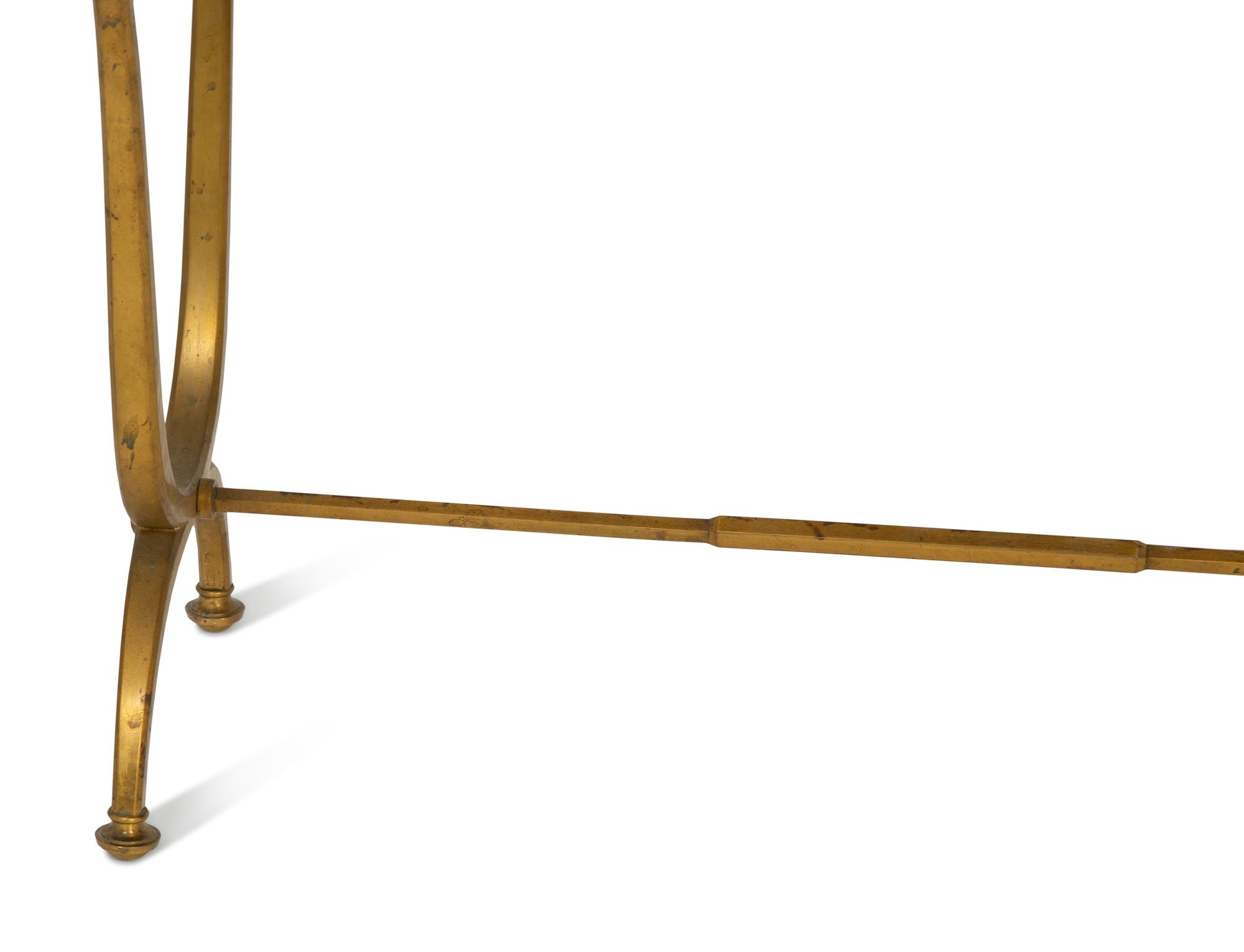 A French Gilt Bronze Table Mirror-Top Table — CIRC 1940