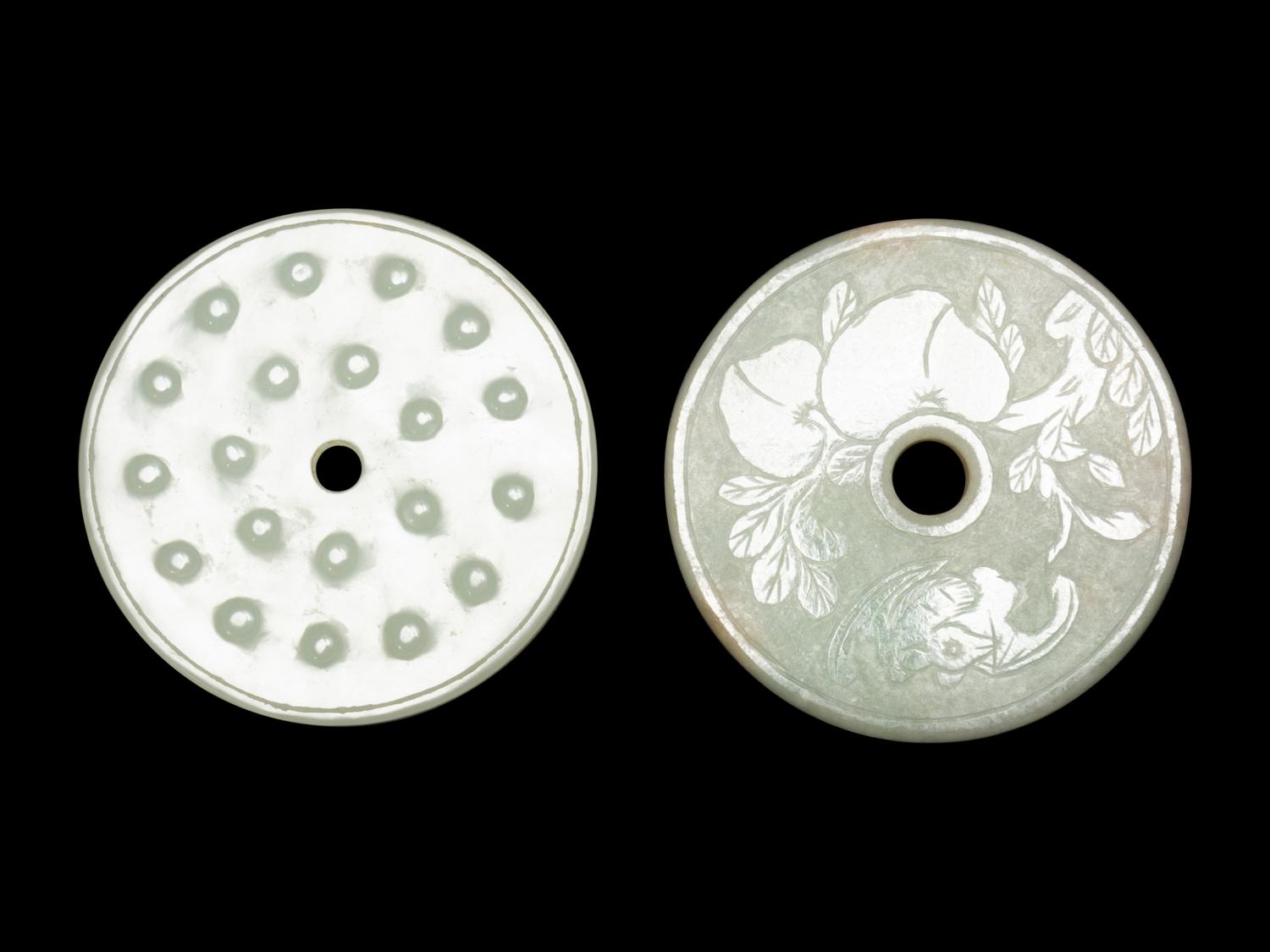 Two Chinese Carved Jade Pendants
