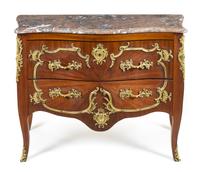 A Louis XV Style Gilt Metal Mounted Commode Height 35 x width 41 x depth 20 1/2 inches. — EARLY 20TH CENTURY