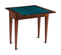 A Continental Marquetry and Parquetry Flip-Top Game Table