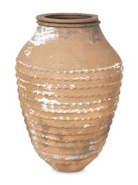 A Mediterranean Glazed Terra Cotta Olive Jar — 19TH/20TH CENTURY