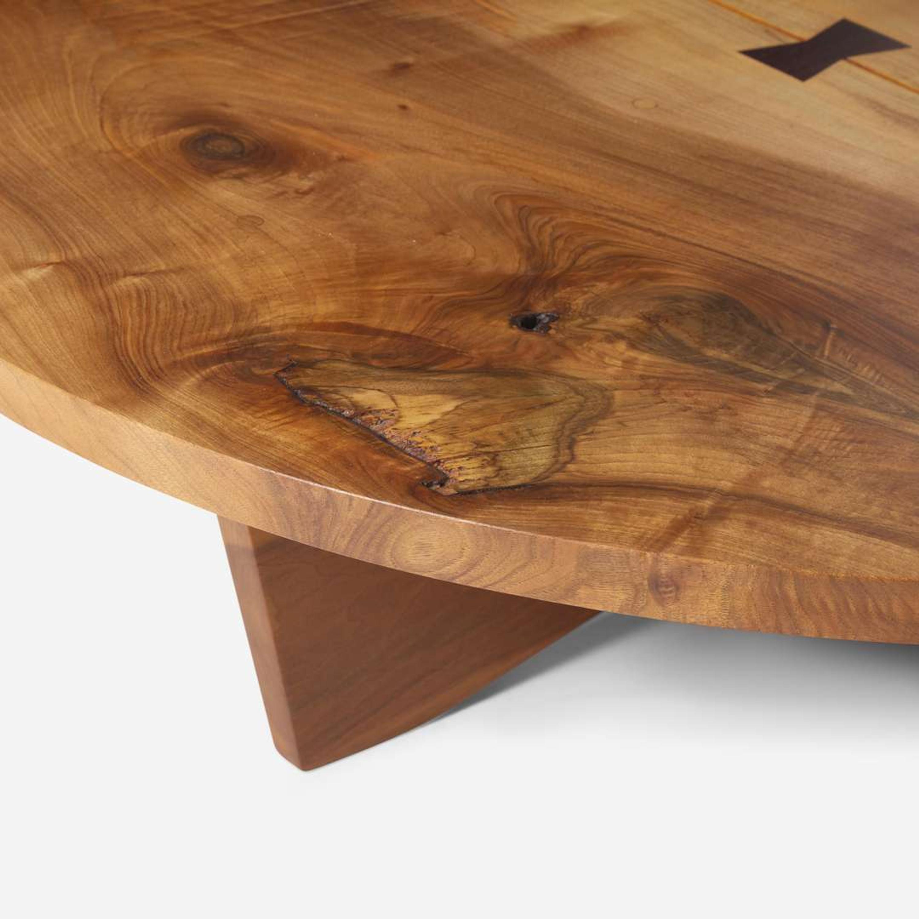 George Nakashima (American, 1905-1990) Special Round Coffee Table, New Hope, Pennsylvania, 1971