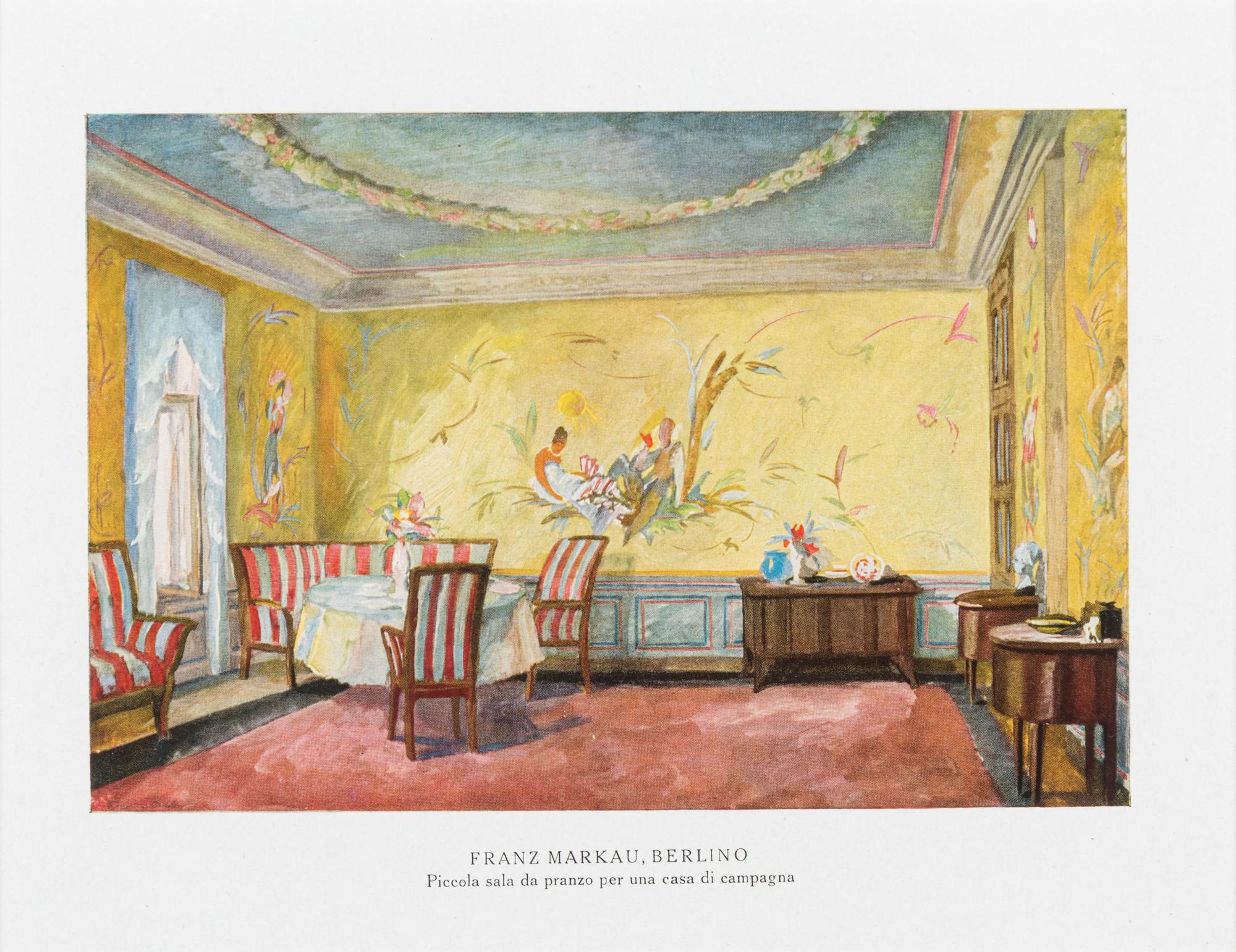Eight Lithographs Depicting Interiors — 20TH CENTURY