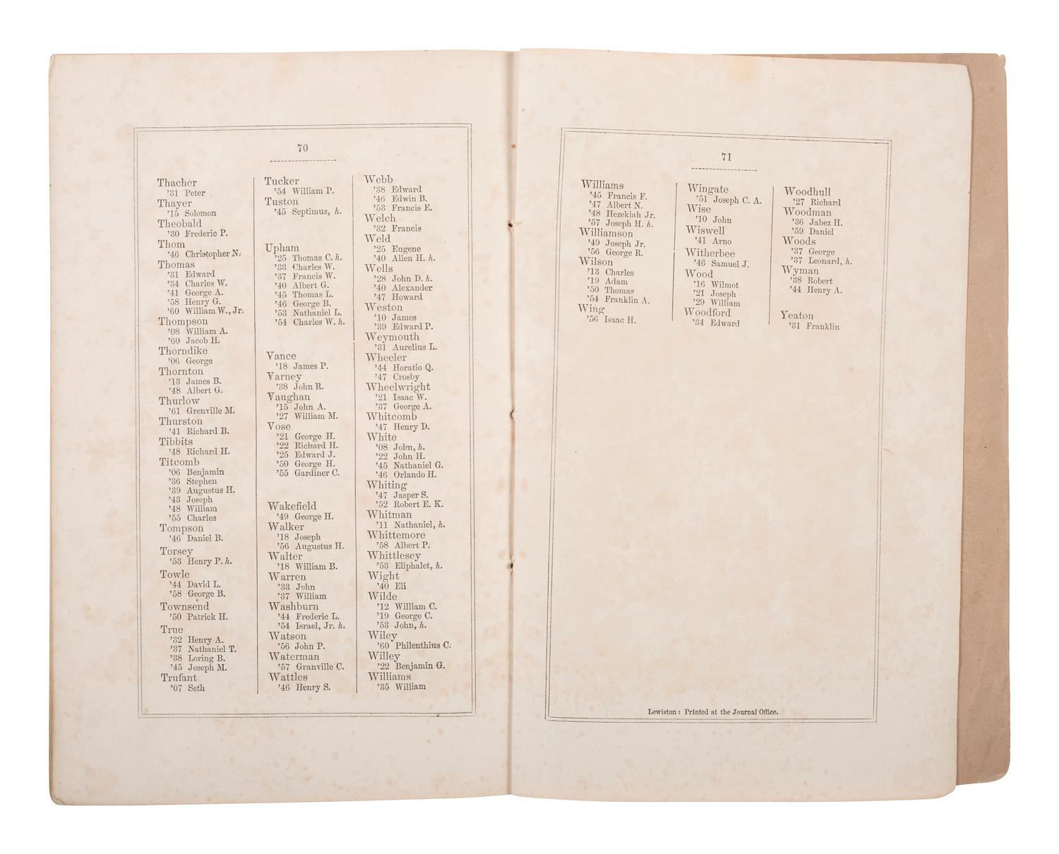 [CHAMBERLAIN, Joshua L.] Chamberlain's inscribed copy of Fables de La Fontaine, plus.