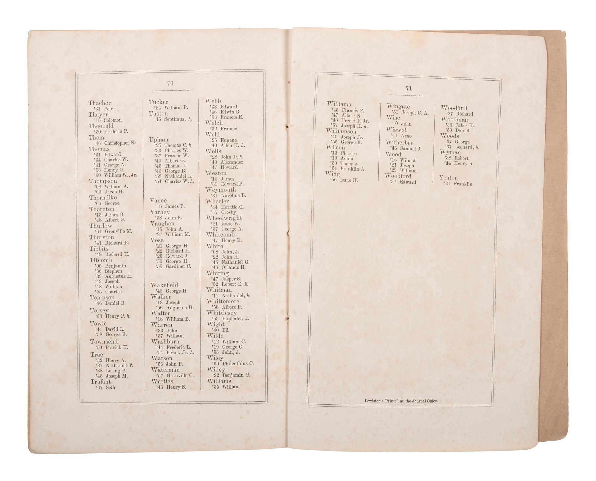 [CHAMBERLAIN, Joshua L.] Chamberlain's inscribed copy of Fables de La Fontaine, plus.