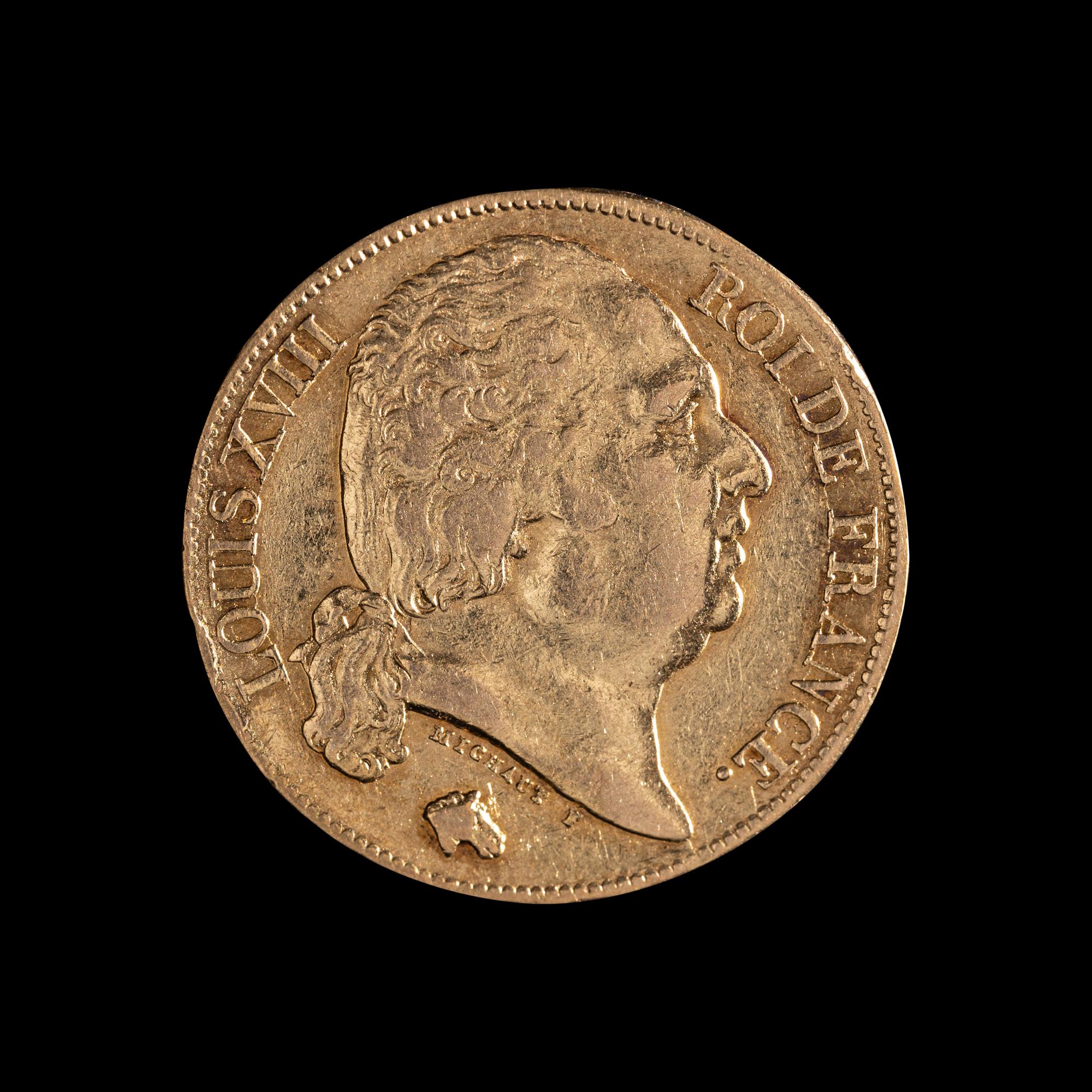 [FRANCE] 1819-A Louis XVIII 20 Franc Gold Coin