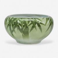 Makuzu Kozan, A Japanese porcelain bamboo-decorated large bowl