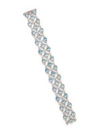 AQUAMARINE AND DIAMOND BRACELET