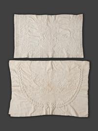 Six Trapunto and Whitework Embroidered Cotton and Linen Textiles