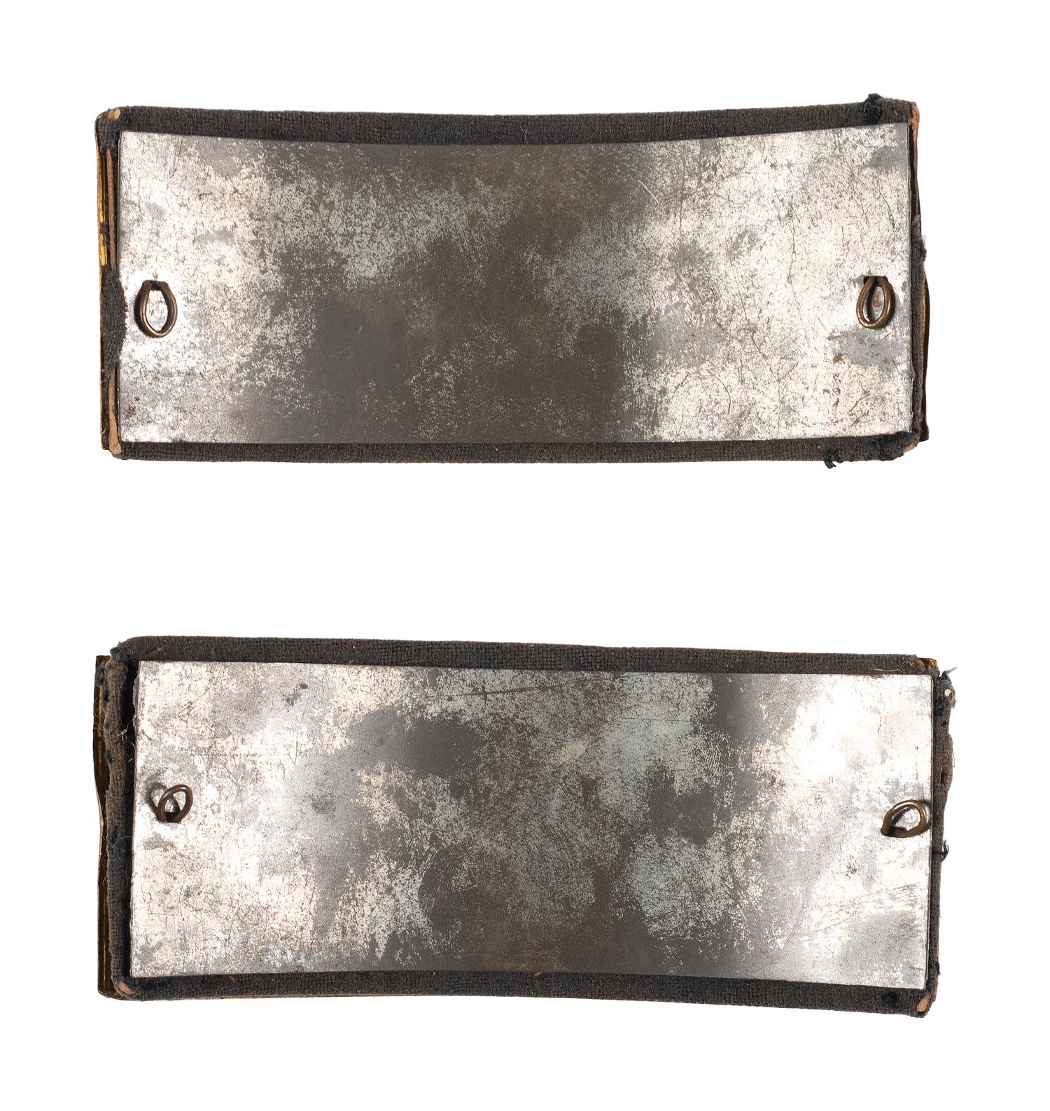 Civil War Smith Patent first lieutenant of infantry shoulder straps.