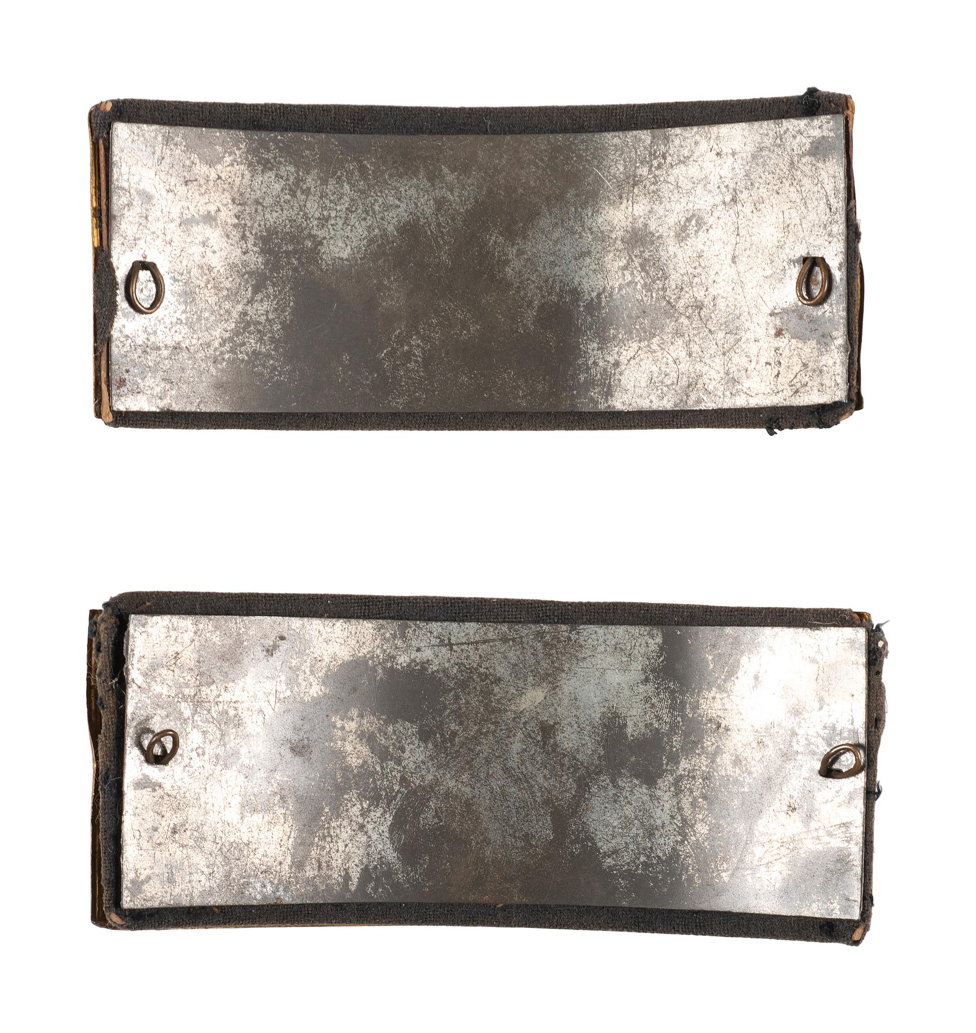Civil War Smith Patent first lieutenant of infantry shoulder straps.