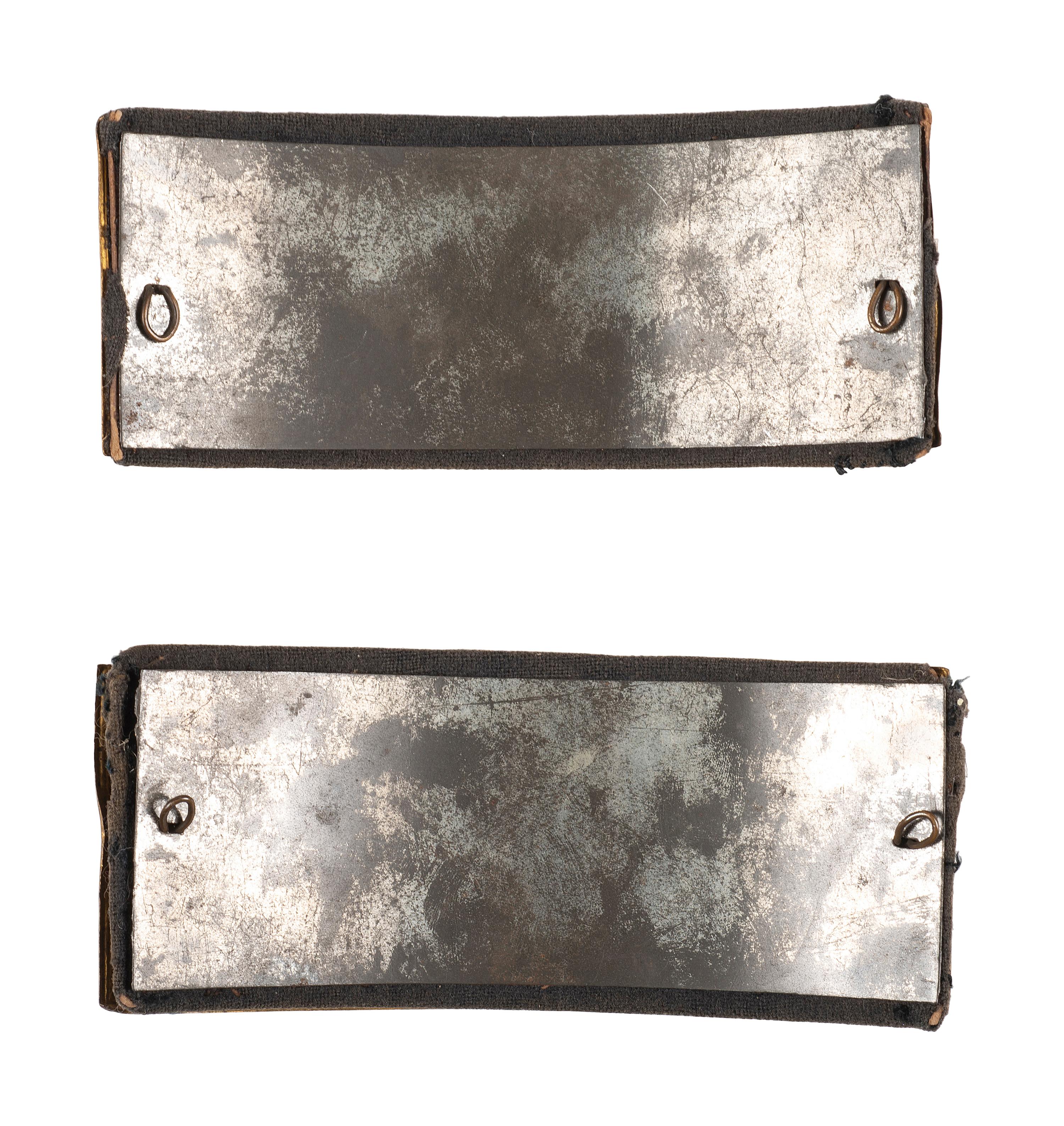 Civil War Smith Patent first lieutenant of infantry shoulder straps.